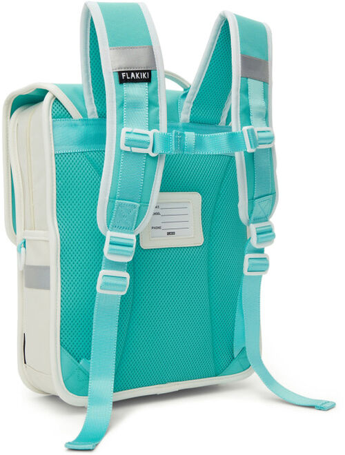 FLAKIKI SSENSE Exclusive Kids Off-White & Blue Kiki School Bag