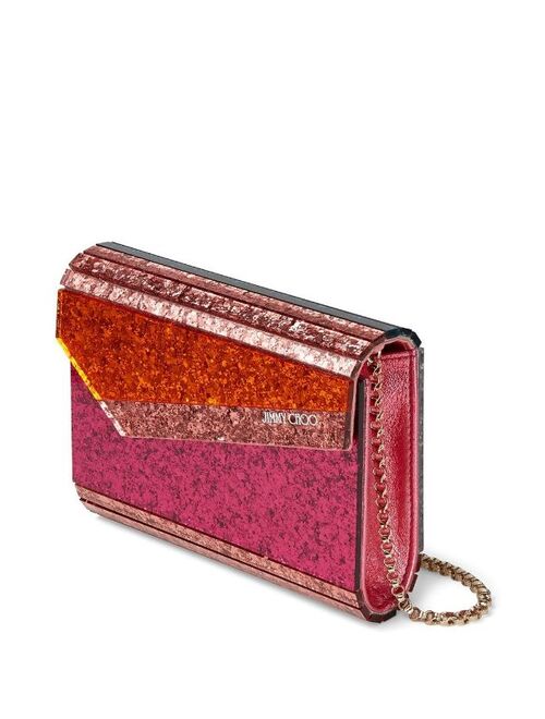 Jimmy Choo Candy glitter clutch bag