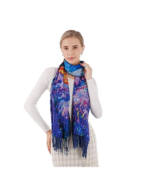 Heasea Winter Scarf Wraps for Women Soft Cashmere Shawls Warm Pashimina Blanket Scarfs Van Gogh Scarves Gift for Ladies