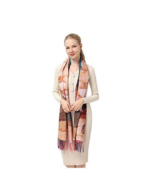 Heasea Winter Scarf Wraps for Women Soft Cashmere Shawls Warm Pashimina Blanket Scarfs Van Gogh Scarves Gift for Ladies