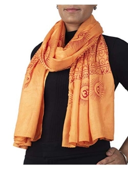 Ram Nami Yoga Scarf Meditation Shawl Large Wrap Hindu Prayer Stole OM print