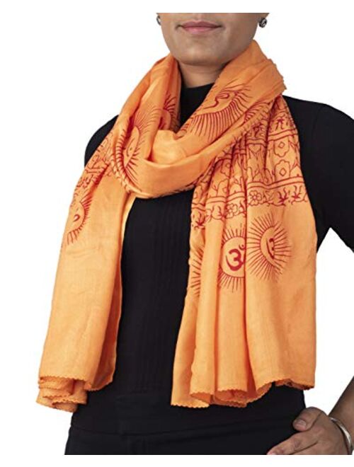 Ram Nami Yoga Scarf Meditation Shawl Large Wrap Hindu Prayer Stole OM print