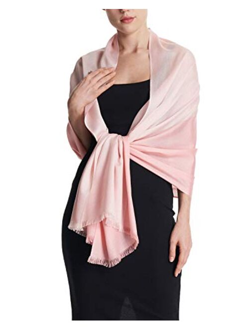 Eurkea Women's Scarf Pashmina Silky Soft Shawls Wraps Stole for Evening, Wedding and Gift