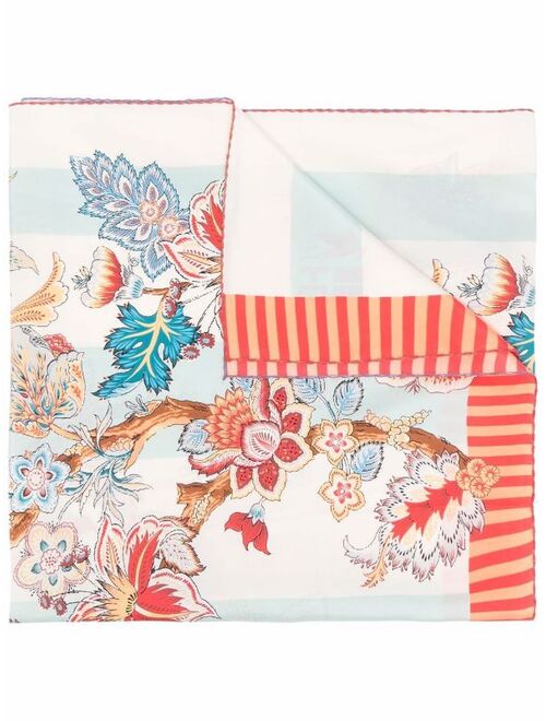 ETRO embroidered silk scarf