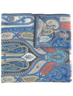 ETRO paisley-print frayed scarf