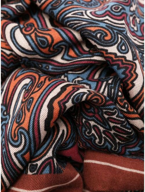 ETRO paisley-print knitted scarf