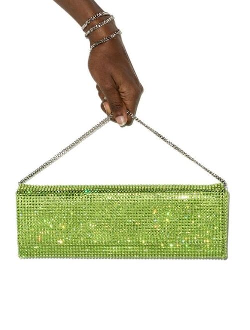 Amina Muaddi Paloma crystal-embellished clutch