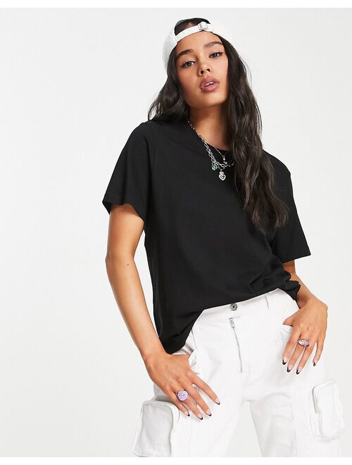 Weekday Essence cotton t-shirt in black