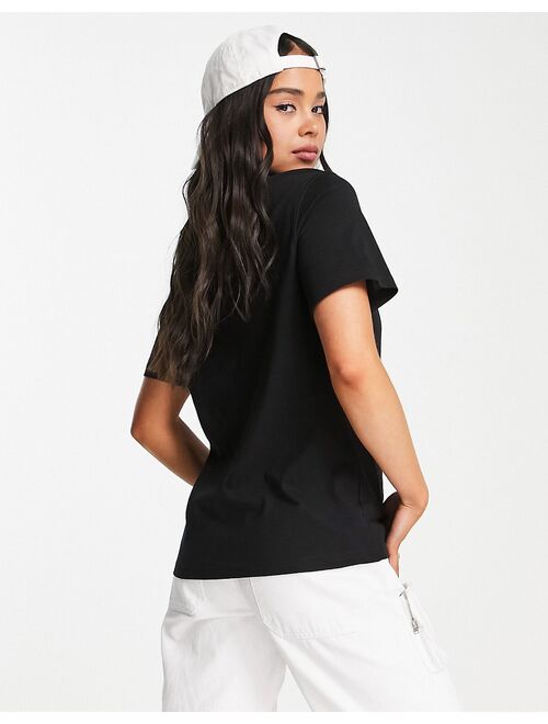 Weekday Essence cotton t-shirt in black