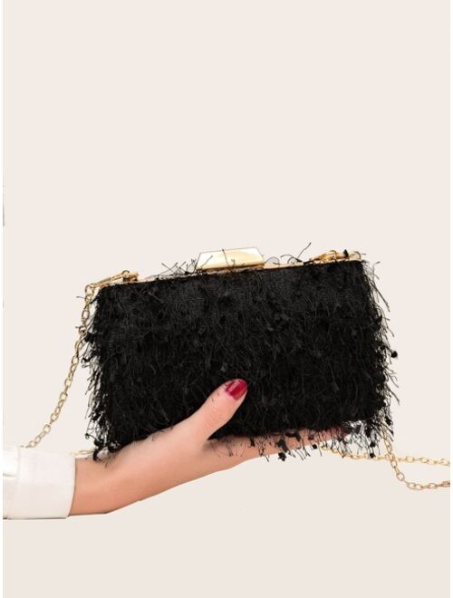 Shein Mini Sequin Decor Chain Box Bag