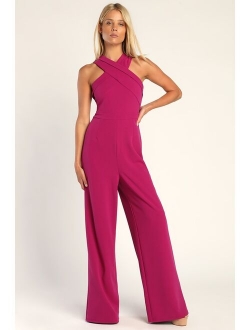 Criss-Cross Your Mind White Cross-Front Wide-Leg Jumpsuit