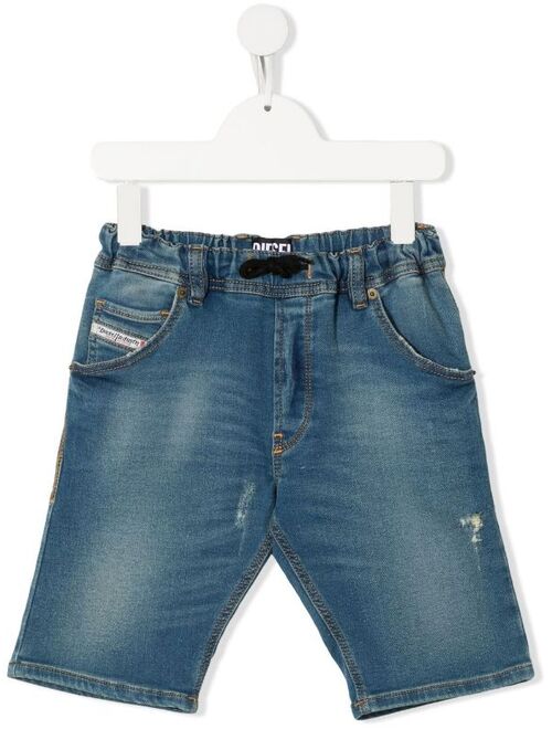 Diesel Kids straight-leg denim shorts