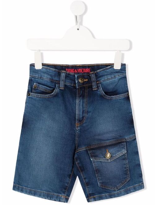 Zadig&Voltaire Zadig & Voltaire Kids cargo-pocket denim shorts