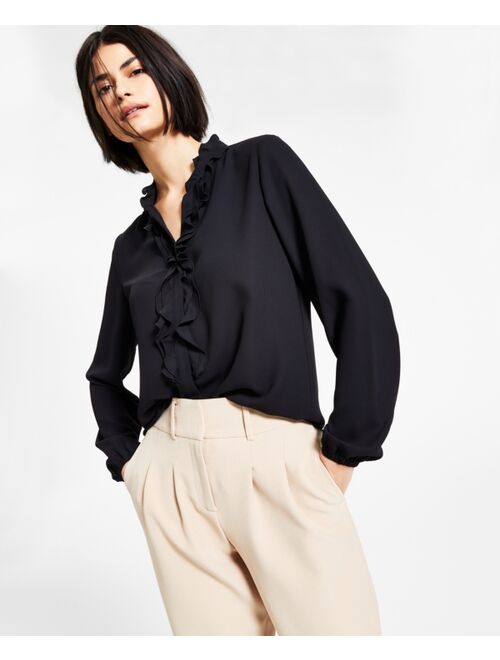 Bar III Ruffled Blouse, Created for Macy's