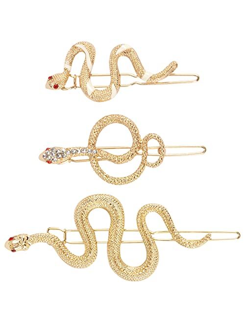 BeShiny Hair Clips Stylish Snake Hair Barrettes Clip Fashion Hair Accessories for Women Girls Stylish Cosplay Gift