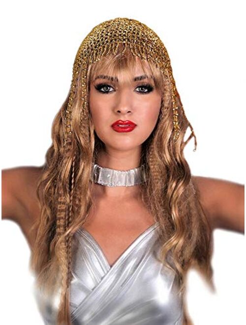 Arsimus Beaded Mesh Gypsy Flapper Cleopatra Boho Cap