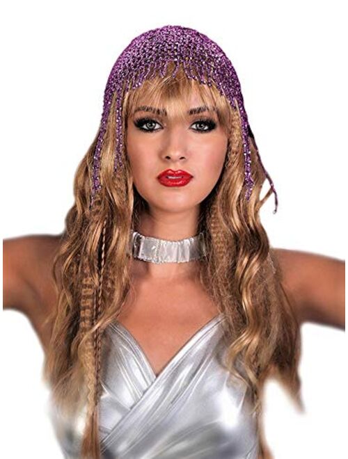 Arsimus Beaded Mesh Gypsy Flapper Cleopatra Boho Cap