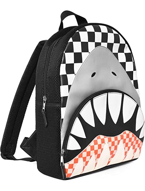 Miss Gwens OMG Accessories Shark Checkerboard Large Backpack