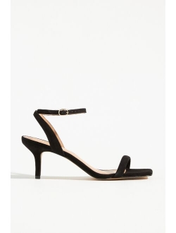 Square-Toe Ankle-Strap Heels