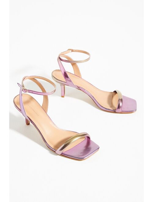 Maeve Square-Toe Ankle-Strap Heels