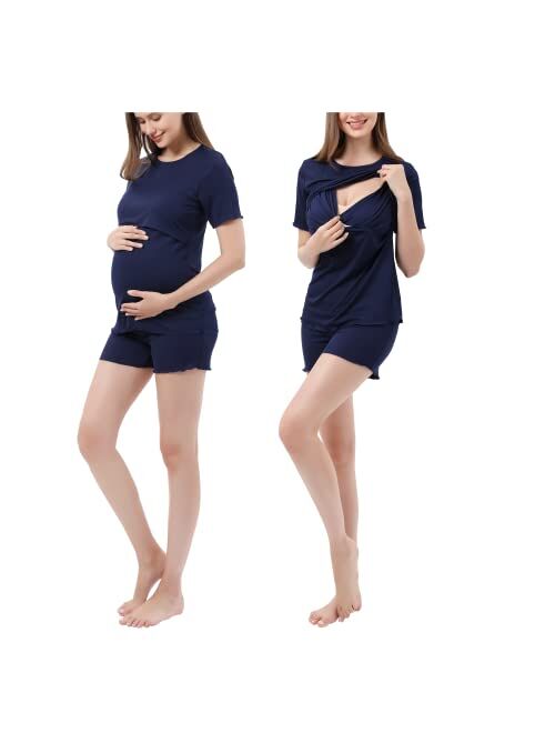 Alina Mae Maternity Women Maternity Nursing Pajama Sets Pregnant Lounge Sleepwear Breastfeeding PJs