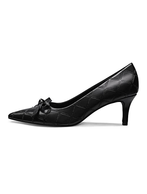 DREAM PAIRS Heels for Women Memory Closed Toe Low Kitten Heels Pumps Comfy Dress Wedding Office Shoes