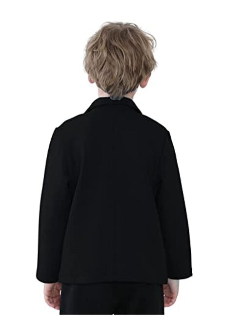 JIAHONG Kids Boys' Blazer Casual Buttoned Blazers Suit Jacket Two Pockets Suit Jacket for Girls or Toddler 3-12 Years