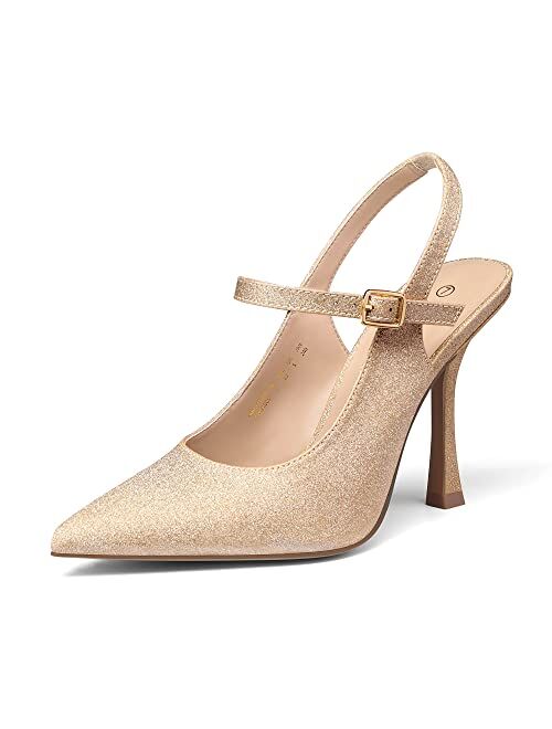 DREAM PAIRS Womens High Heels Closed Toe Stiletto Sexy Pointed Toe Dress Wedding Party Pumps Shoes