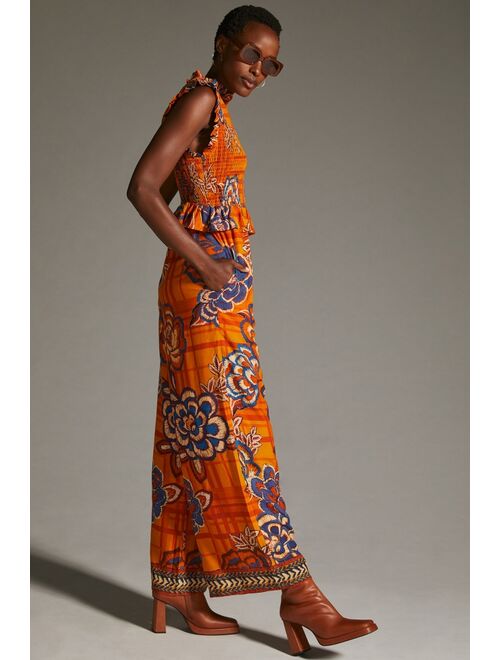 Buy Farm Rio Smocked Wide-Leg Jumpsuit online | Topofstyle