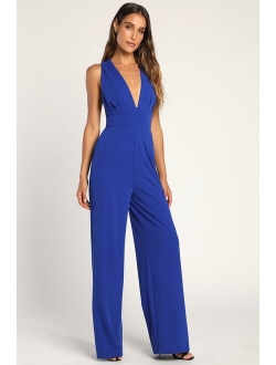 Signature Style Hot Pink Twist-Back Wide-Leg Jumpsuit