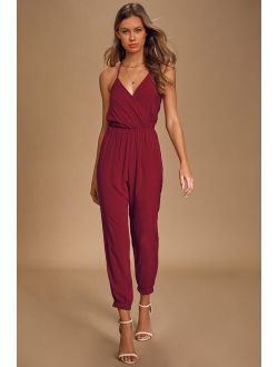 Learning to Fly Navy Blue Halter Jumpsuit For Women