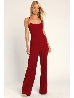 Sincerely Stunning Black Scoop Neck Wide-Leg Jumpsuit