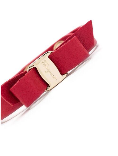 Salvatore Ferragamo bow-detail leather bracelet