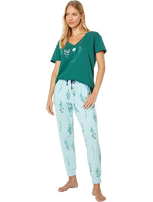 Life is Good Detailed Wildflower Snuggle Up Sleep Joggers