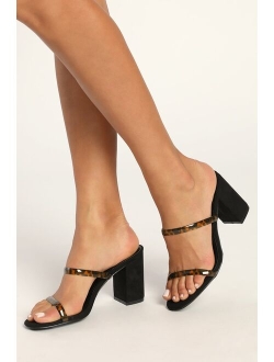 Ariellie Black High Heel Sandals