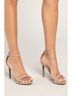 Loveliness Light Nude Ankle Strap Heels