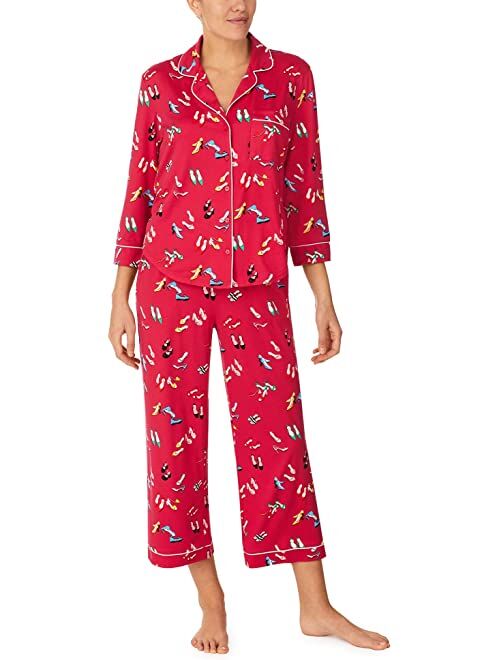 kate spade new york 3/4 Sleeve Cropped PJ Set