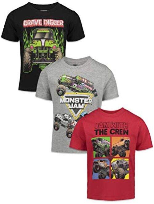 Monster Jam Trucks Boys 3 Pack Graphic T-Shirts