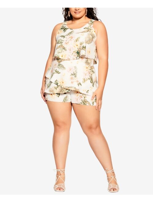 CITY CHIC Trendy Plus Size Tropicana Romper