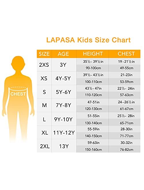 LAPASA Kids T-Shirts Pure Cotton 4-Pack, Short Sleeve White Tees Boy & Girl, 100% Non-Allergenic Cotton Crew Neck Unisex K01