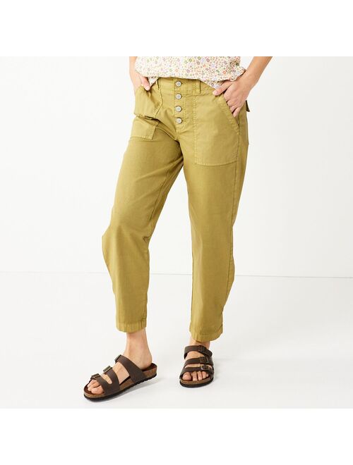 Women's Sonoma Goods For Life Convertible Tapered-Leg High-Waisted Utility Pants