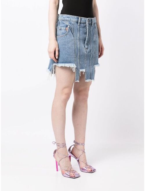 Natasha Zinko asymmetric denim mini skirt