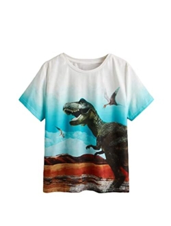 Boy's Gamepad Graphic Print Short Sleeve Graphic T Shirts Round Neck Tops Tee