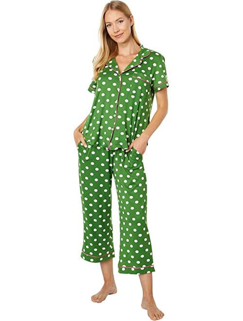 kate spade new york Short Sleeve Cropped PJ Set