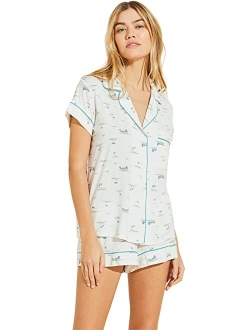 eberjey Gisele Printed - The Shortie Short PJ Set