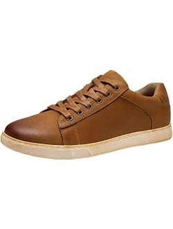 Men's Leather Sneakers Fashion Dress Sneaker Business Casual Shoes for Men