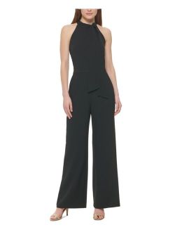 Petite Bow-Neck Jumpsuit