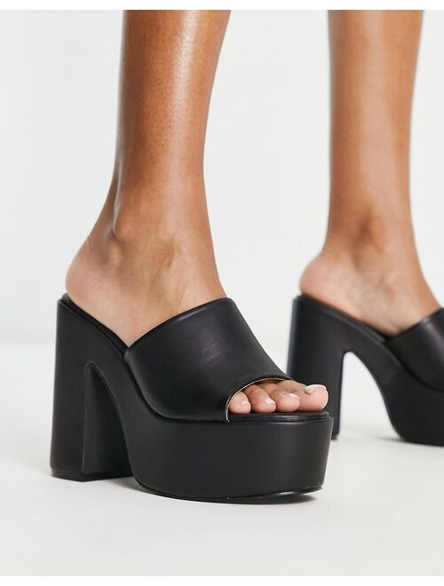 SIMMI Shoes Simmi London Lala platform mule sandals in black