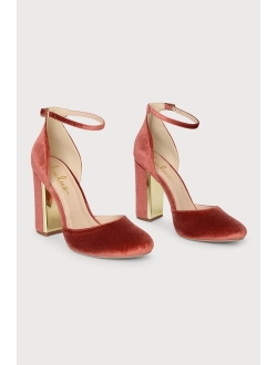 Laura Champagne Satin Ankle Strap Heels