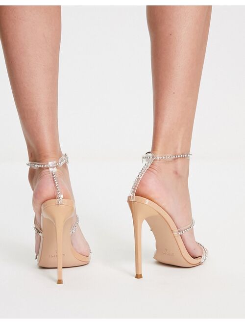 SIMMI Shoes Simmi London Nolan diamante detail heeled sandals in beige